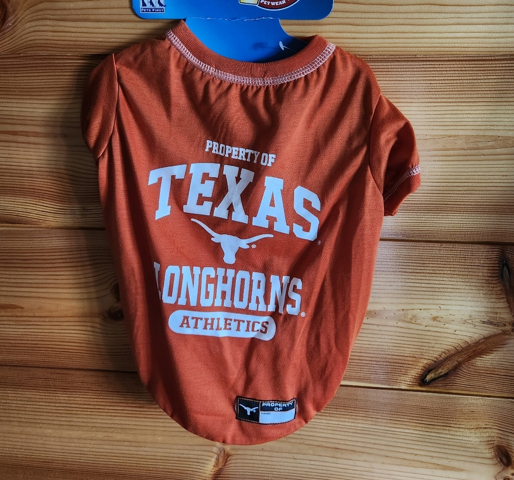Dog Texas Longhorns SZ Medium Burnt Orange Lightweight Shirt